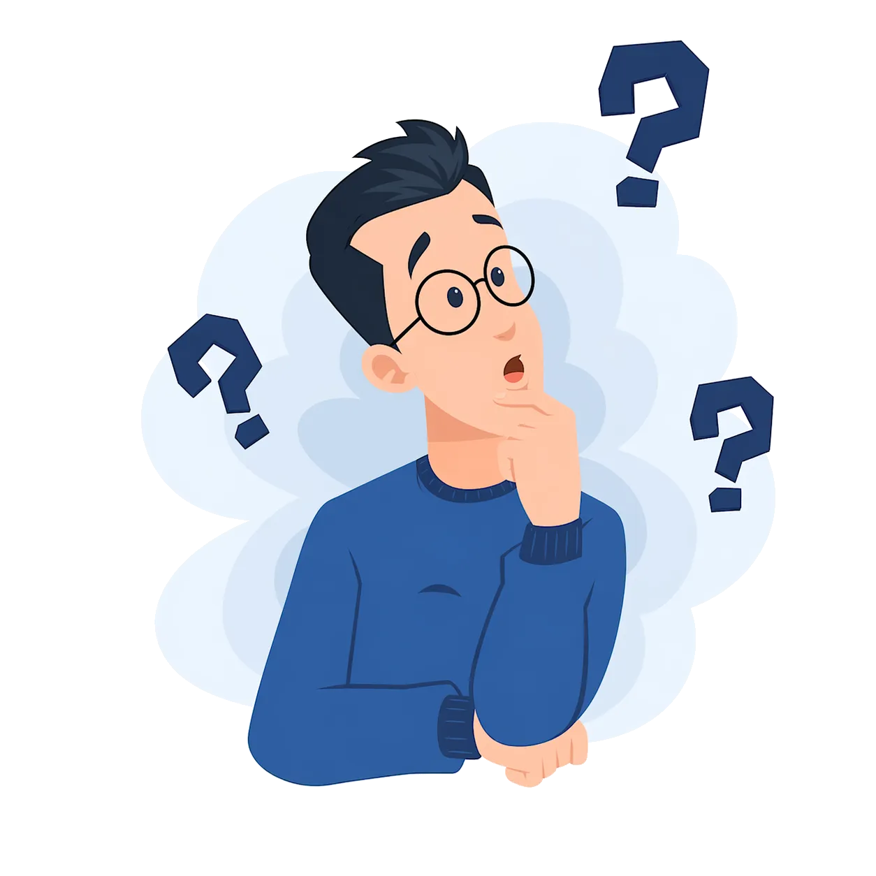 Student thinking about which course path to choose
